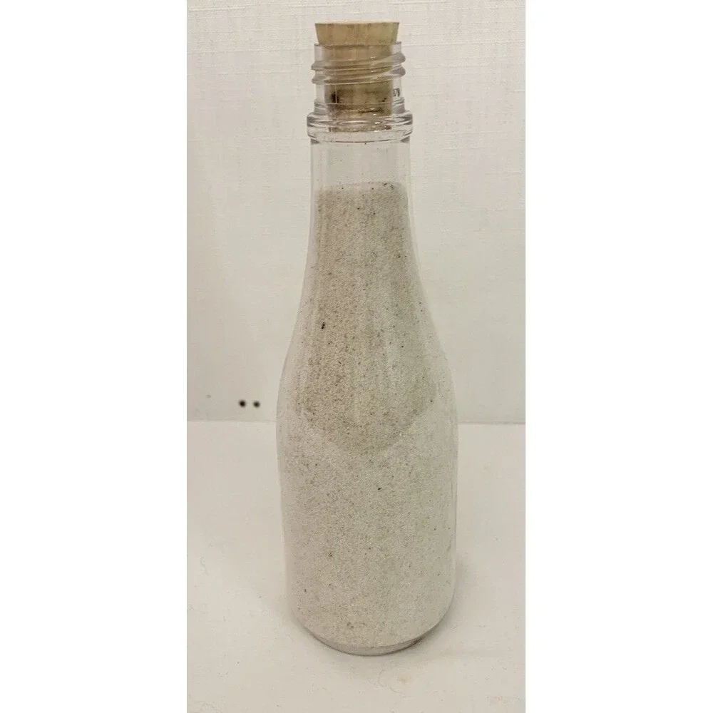 Florida Panama City Beach Sand Sample Glass Bottle Cork Rainbow Print